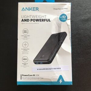 Anker - PowerCore III 20K mAh USB-C Portable Battery Charger - Black